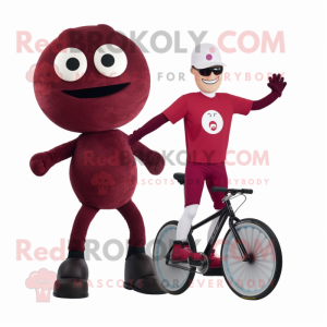 Maroon Unicyclist maskot...