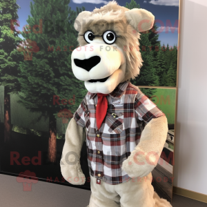 Grijze kameel mascotte...