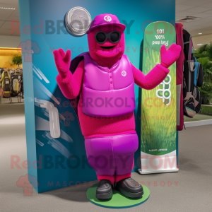 Magenta Golf Bag maskot...