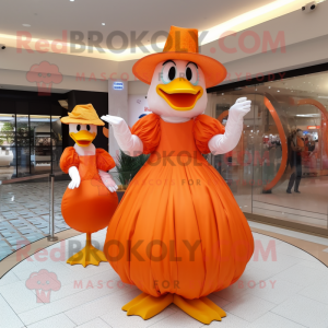Orange Ganzen mascotte...