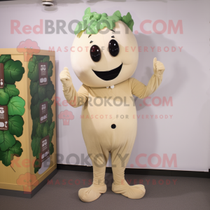 Beige Grape maskot drakt...