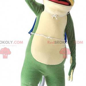 Bardzo realistyczna piękna zielona żaba maskotka -