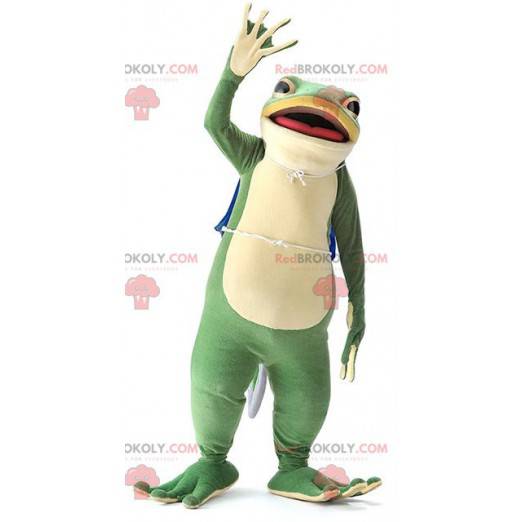 Very realistic beautiful green frog mascot - Redbrokoly.com