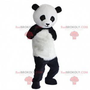 Svart og hvit panda kostyme, plysj panda kostyme -