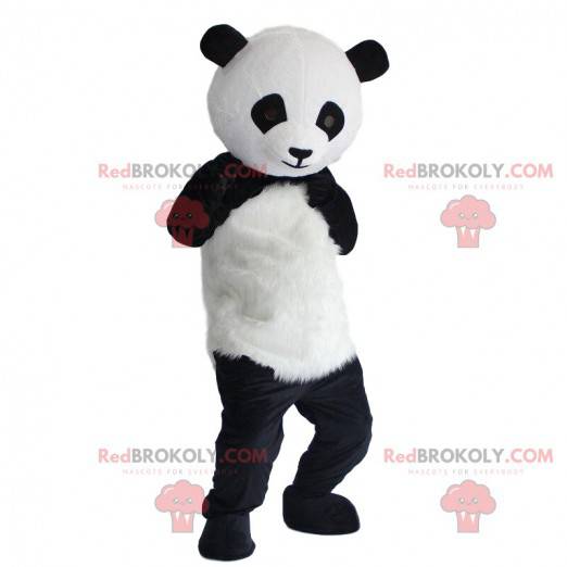 Disfraz de panda blanco y negro, disfraz de panda de peluche -