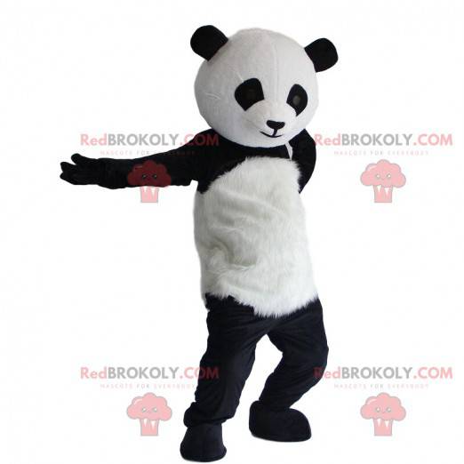 Disfraz de panda blanco y negro, disfraz de panda de peluche -