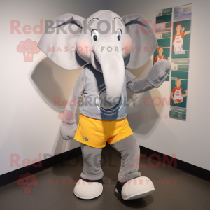 Grijze olifant mascotte...