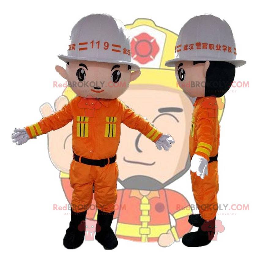 Bauarbeiter Kostüm, Handwerker Maskottchen - Redbrokoly.com Bauarbeiter Kostüm, Handwerker Maskottchen - Redbrokoly.com