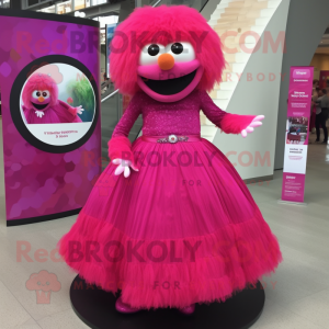 Magenta roze mascotte...