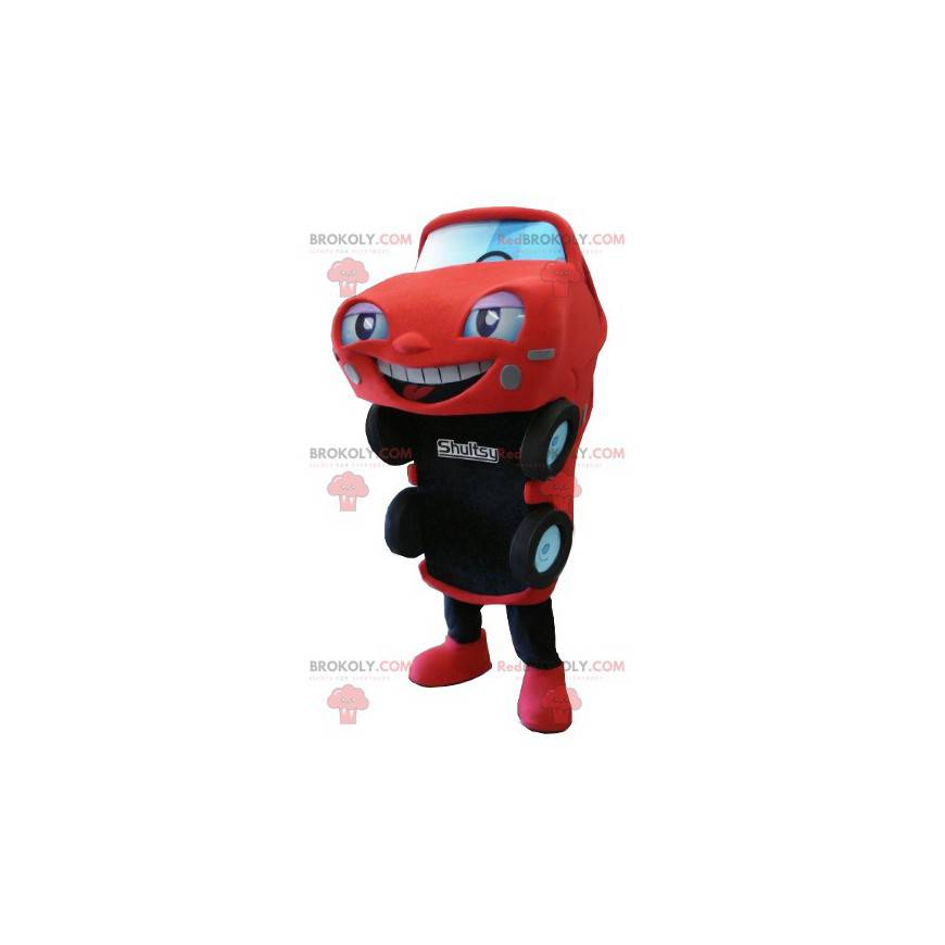 Červené a černé auto maskot - Redbrokoly.com