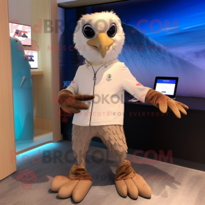 Beige Haast S Eagle maskot...