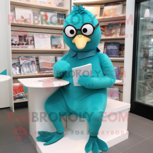 Teal Dove mascotte kostuum...