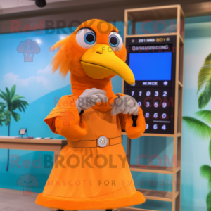 Orange Dodo Bird mascotte...