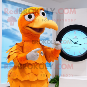 Orange Dodo Bird maskot...