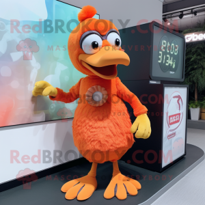 Orange Dodo Bird maskot...