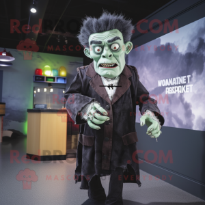 nan Frankenstein mascot costume character dressed with a Suit and Earrings
