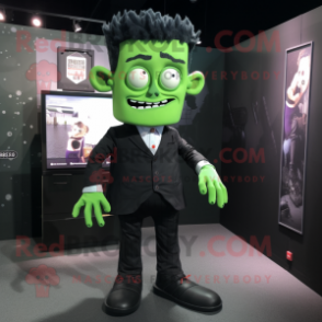 nan Frankenstein mascot costume character dressed with a Suit and Earrings