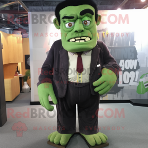 nan Frankenstein mascot costume character dressed with a Suit and Earrings