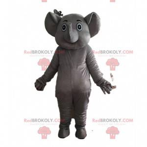 Costume da elefante grigio completamente nudo e