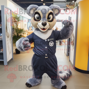 Navy Lemur mascotte kostuum...