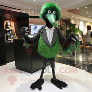 Skovgrøn Emu maskot kostume...