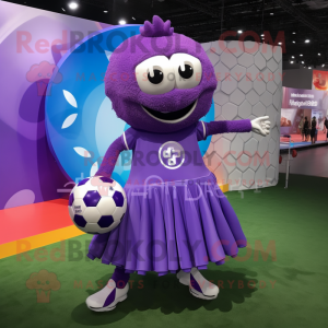 Purple Soccer Ball maskot...