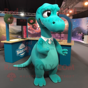 Teal Diplodocus mascotte...