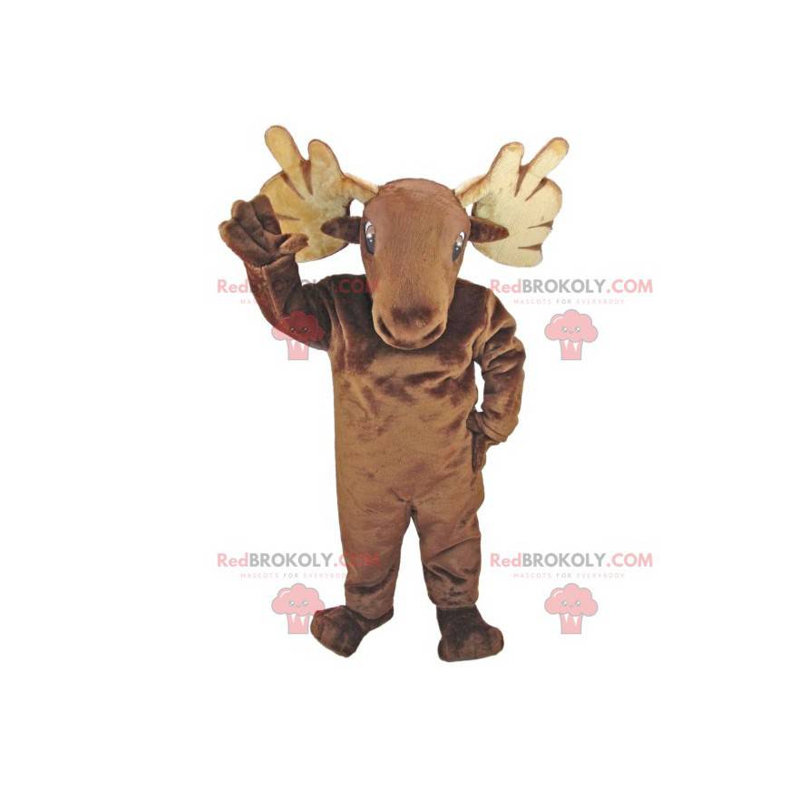 Mascota de alce reno caribú marrón - Redbrokoly.com Mascota de alce reno caribú marrón - Redbrokoly.com