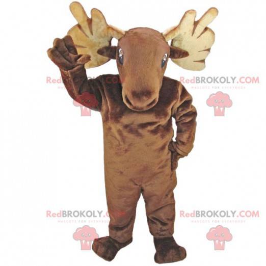 Mascotte d'élan de renne de caribou marron - Redbrokoly.com