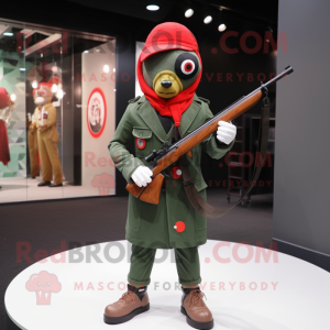 nan Sniper mascot costume character dressed with a Blazer and Bracelets