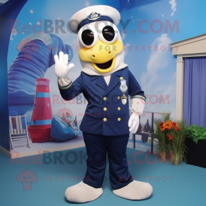 Navy Cod mascot costume character dressed with a Swimwear and Shoe clips