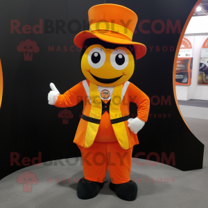 Orange Ring Master maskot...