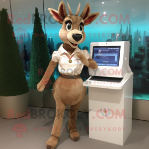 Tan Deer mascotte kostuum...