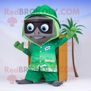 Forest Green Television mascot costume character dressed with a Bikini and Pocket squares