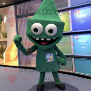 Forest Green Television mascot costume character dressed with a Bikini and Pocket squares