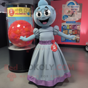 Gray Gumball Machine maskot...