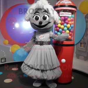 Grey Gumball Machine maskot...