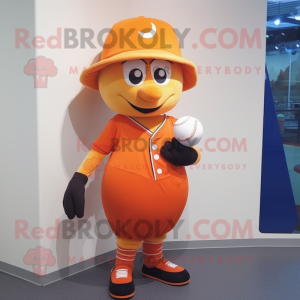 Orange Rugby Ball maskot...