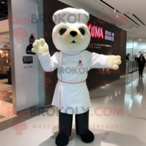 nan Dim Sum mascot costume character dressed with a Polo Tee and Gloves