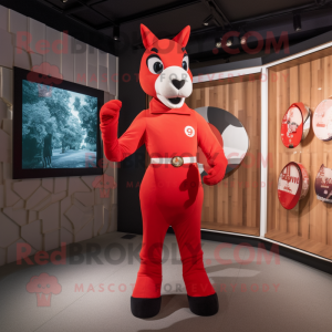 Red Mare maskot kostume...