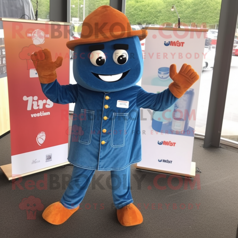 Rust Tikka Masala mascot costume character dressed with a Denim Shorts and Cufflinks Rust Tikka Masala mascot costume character dressed with a Denim Shorts and Cufflinks