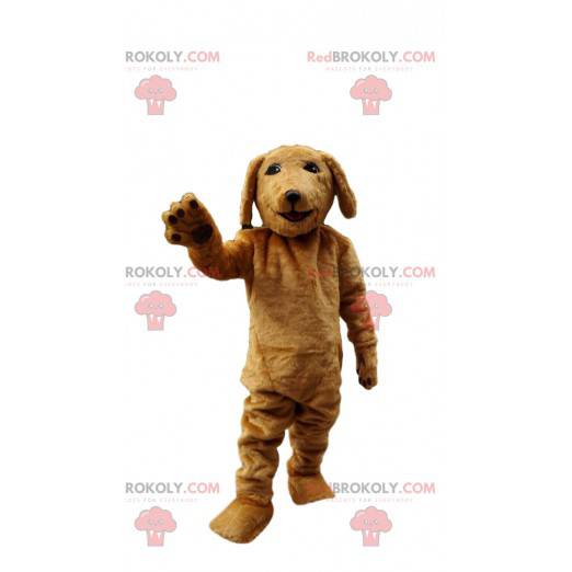 Zeer realistische bruine hond mascotte, hondenkostuum -