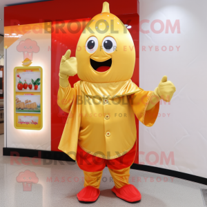 Gold Pepper maskot kostume...