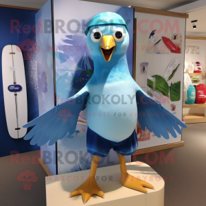 Sky Blue Pigeon mascotte...