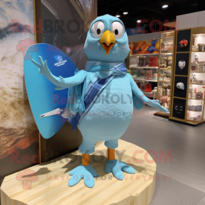 Sky Blue Pigeon maskot...