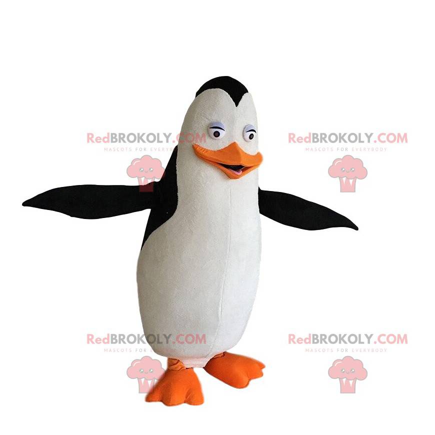Costume da pinguino bianco, nero e arancione, costume da