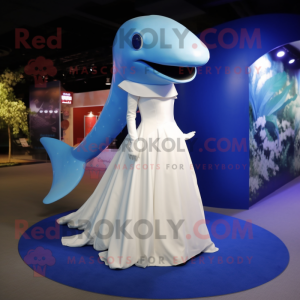 Blue Whale mascotte kostuum...