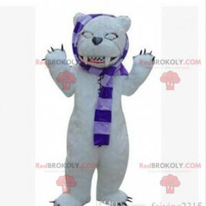 Mascotte d'ours blanc, de grizzli, costume d'ours terrifiant -