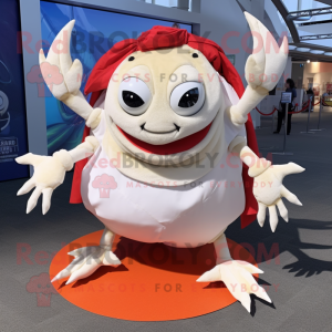 Hvid krabbe maskot kostume...