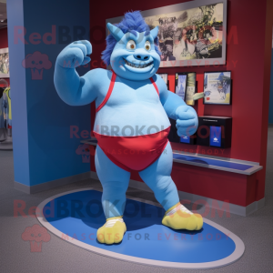 Sky Blue Ogre maskot...